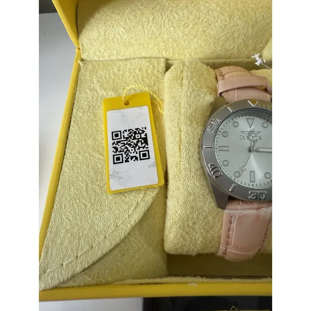 Invicta Pro Diver 17093 Women’s Watch- Stainless Steel Case- Pink Leather Strap - Picture 3 of 9